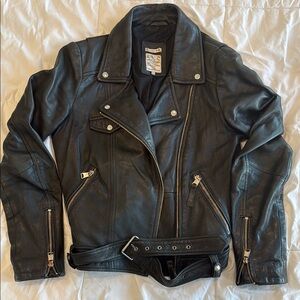 Women's Black Leather Jacket
